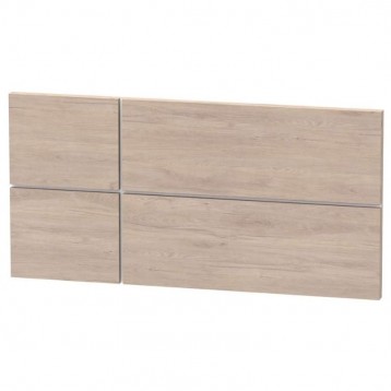 Cabecero 90 Roble y Mesita Blanca 3 Cajones Nova_Cabecero