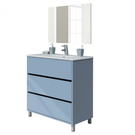 Mueble Lavabo con Espejo Kalma Azul Talco_PORTADA