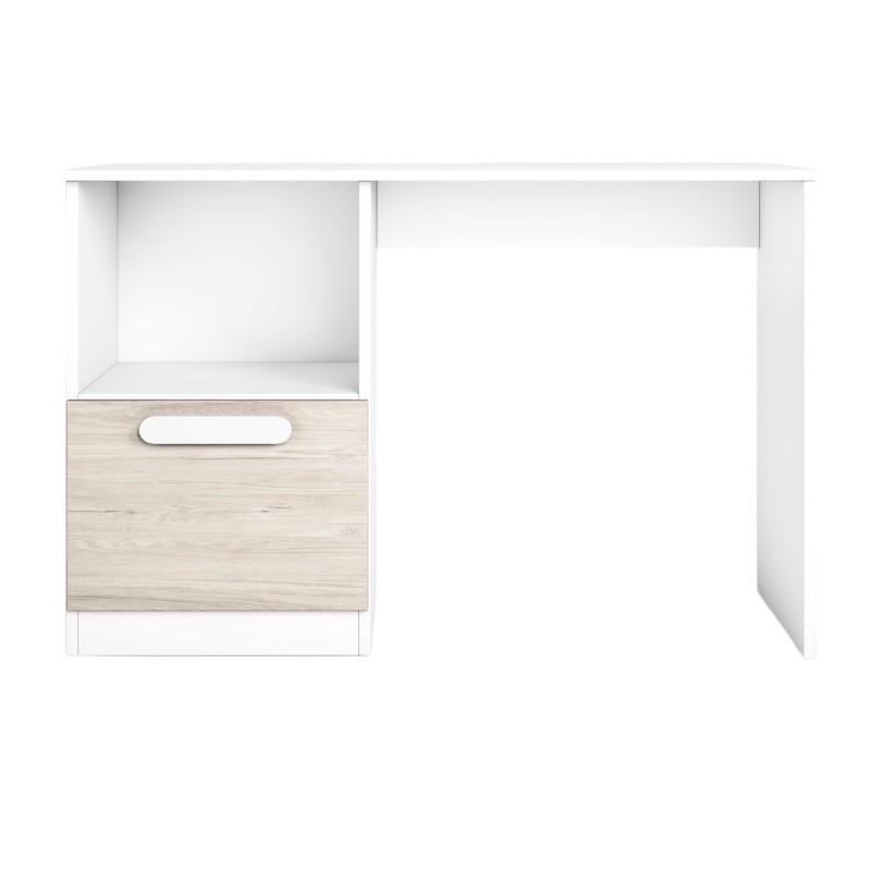 Habitación Juvenil Moderna Pack Muebles Estelle Blanco y Roble Sahara Habitación Juvenil Moderna Pack Muebles Estelle Blanco y Roble Sahara