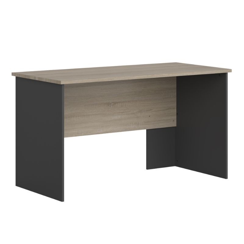 Mesa Escritorio Estudio Nibis Roble Sonoma y Gris Antracita 140 cm