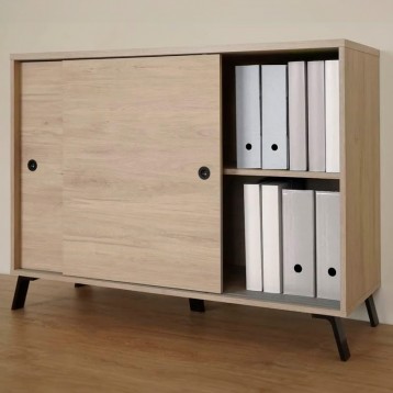 Armario aparador Kam color roble 120x87x40 cm_Ambiente_2