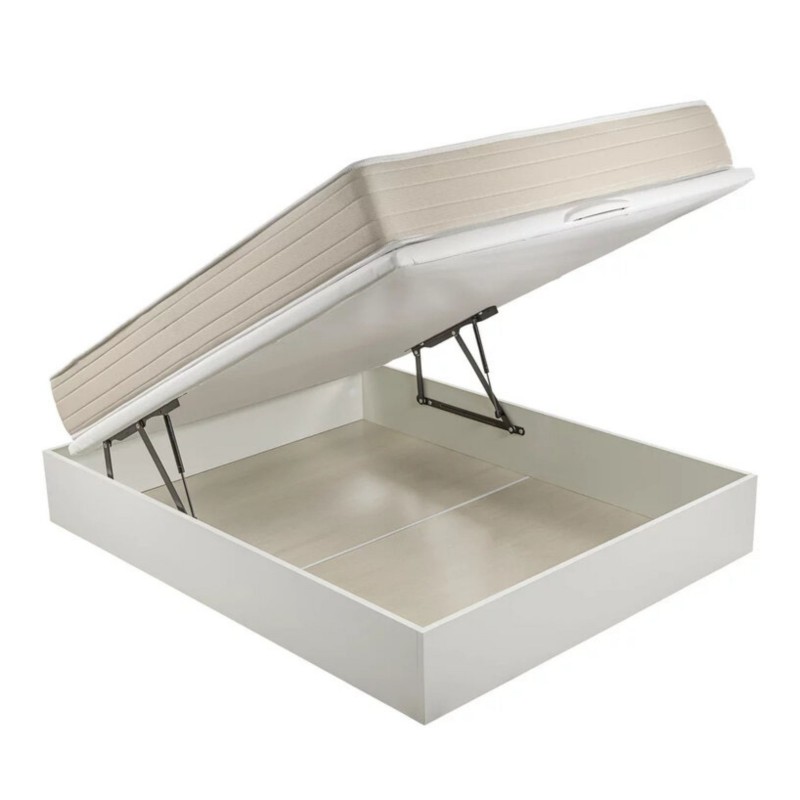 Pack Canapé Gred + Colchón Viscoelástico 22 cm Color Blanco Mate Pack Canapé Gred + Colchón Viscoelástico 22 cm Color Blanco Mate