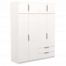 Armario Dormitorio Ghost 8p 2c Estilo Moderno Color Blanco Mate 203x157 cm Armario Dormitorio Ghost 8p 2c Estilo Moderno Color Blanco Mate 203x157 cm