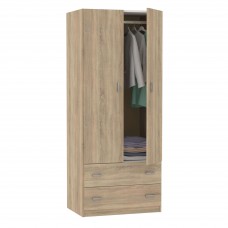 Armario Dormitorio 2 Puertas 74 cm Roble