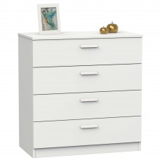Cómoda Blanca 4 Cajones Tibet 74x78 cm Cómoda Blanca 4 Cajones Tibet 74x78 cm