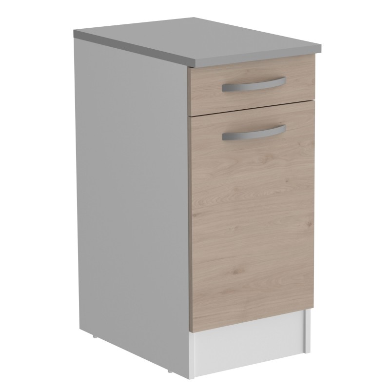 Cocina Modular Eko 8 Muebles Color Roble Jackson y Blanco Mate 240 cm Cocina Modular Eko 8 Muebles Color Roble Jackson y Blanco Mate 240 cm