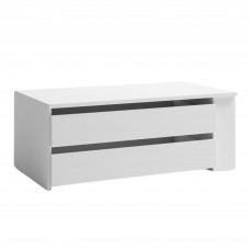 Cajonera de Armario Mueble Auxiliar Pequeño Sava Blanco Mate 88x35x49 cm