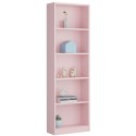Estantería Librería I-Joy Dormitorio Juvenil Color Rosa 52x180x25 cm