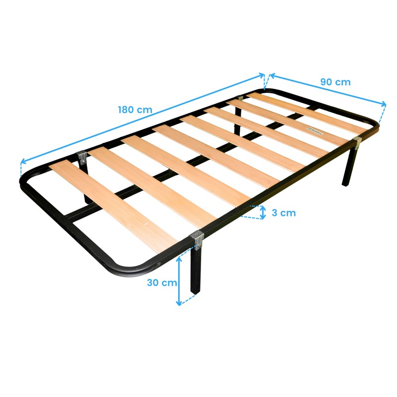 Somier de Láminas Tubo 30x30 mm (Con Patas)
