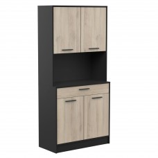 Mueble buffet Napoli roble Kronberg y negro mate 84x177 cm