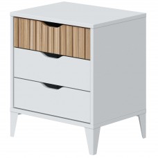 Mesita de Noche 3 cajones Noite Blanco Artik y Natur 44x50 cm