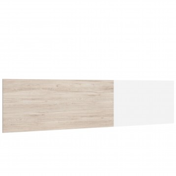 Cabecero De Cama Couple Dormitorio Moderno Color Roble Sahara Y Blanco Mate 209 cm