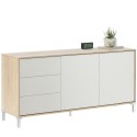 Aparador Brooklyn 2p 3c Roble Canadian y Blanco Artik 154 cm