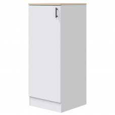 Módulo Inferior Columna Cocina Kira 1 Puerta Blanco Brillo y Roble Canadian 60x60 cm