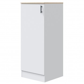 Módulo Inferior Columna Cocina Kira 1 Puerta Blanco Brillo y Roble Canadian 60x60 cm