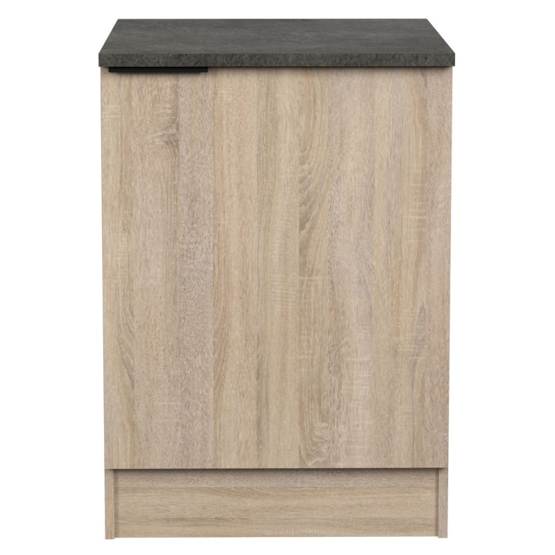 Módulo Cocina Inferior Arko 1 Puerta Roble Áspero y Negro 60x60 cm