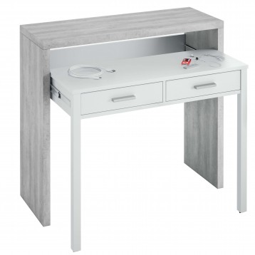 Consola escritorio desplazable Cemento 99 cm