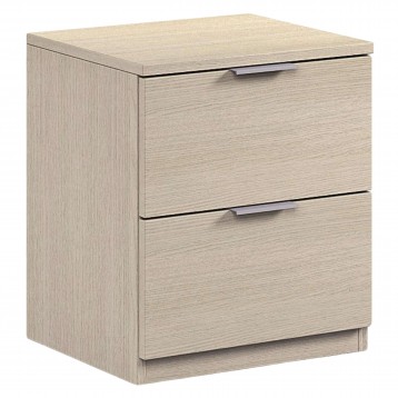 Mesita de Noche Modernas Con 2 Cajones Roble 38x45 cm