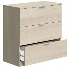 Cómoda Para Dormitorio 3 Cajones Color Roble 77x80 cm