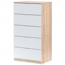 Sinfonier Blanco Roble 5 Cajones Luca 60x110 cm