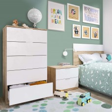 Habitación Juvenil Moderna Pack Muebles Luca 90 cm