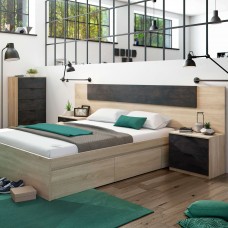 Dormitorio Matrimonio Estilo Industrial Pack Muebles Andy Óxido (Armario Opcional) Dormitorio Matrimonio Estilo Industrial Pack Muebles Andy Óxido (Armario Opcional)