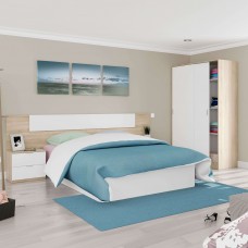 Dormitorio Matrimonio Estilo Nórdico Pack Completo Luca Blanco Y Roble Canadian Dormitorio Matrimonio Estilo Nórdico Pack Completo Luca Blanco Y Roble Canadian