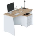 Mesa escritorio Estil despacho blanco y canadian 136 cm