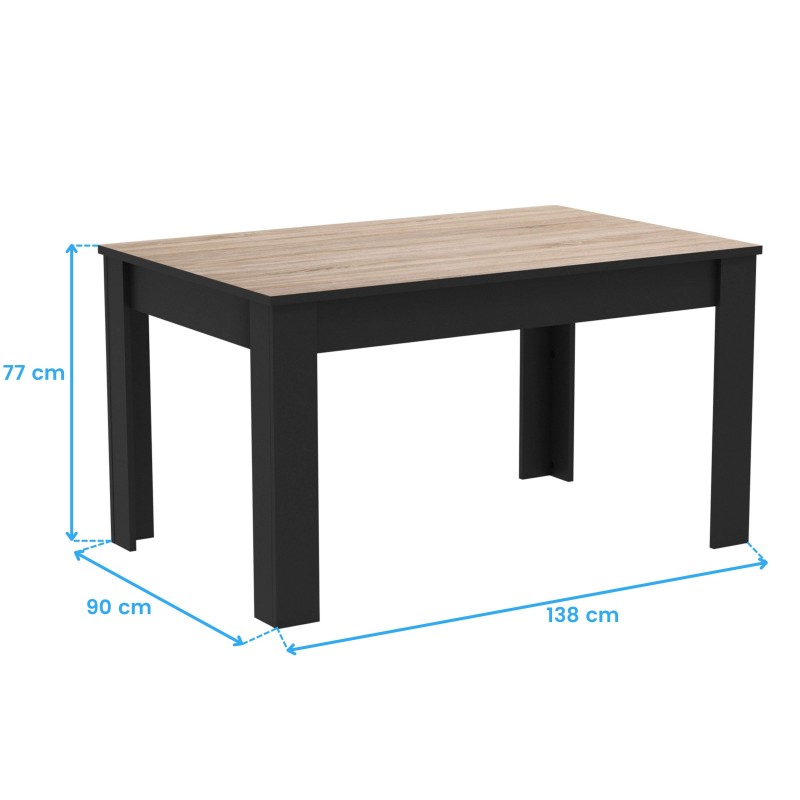 mesa salón wayne cotas 5 mesa salón wayne cotas 5