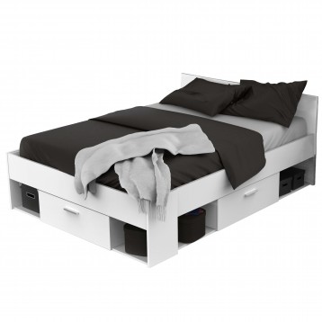Cama de Matrimonio Con Cajones Inferiores Chicago 135/140x190/200 cm