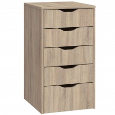 Cajonera Eko Color Roble Cambrian 5 Cajones Oficina 71X40X43 cm