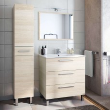Mueble de Baño Pack Taria con Columna Athenea y Lavamanos Color Roble (Incluye espejo) Mueble de Baño Pack Taria con Columna Athenea y Lavamanos Color Roble (Incluye espejo)