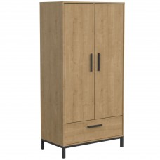 Armario para dormitorio Craft Estilo Industrial 2 Puertas 1 Cajón 91x180 cm Armario para dormitorio Craft Estilo Industrial 2 Puertas 1 Cajón 91x180 cm