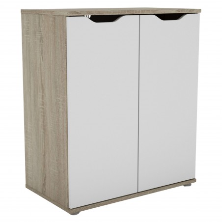 Aparador Salón Parc 2P Color Roble Sonoma y Blanco Mate 67 cm