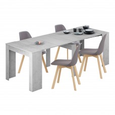 Conjunto Mesa con 4 Sillas Color Gris Cemento