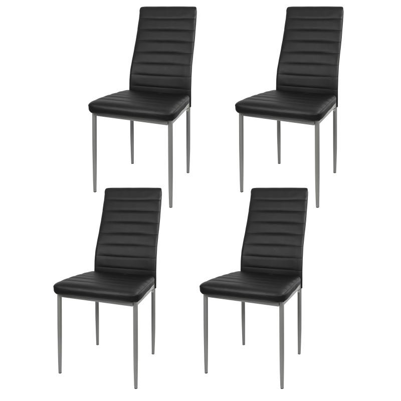 Silla de Comedor Avat Estilo Industrial Color Negro