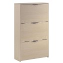 Mueble Zapatero Recibidor 3 Trampones Roble Claro 60 cm
