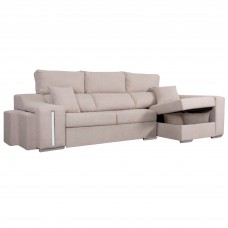 Sofá Chaise Longue 3 Plazas Oscar Color Beige 263 cm