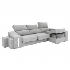 Sofá Chaise Longue Oscar Color Gris Claro 263 cm