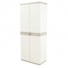 Armario Exterior 4 Estantes Titanium Color Beige 70x176 cm