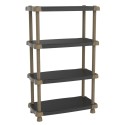 Estantería Exterior Modular 4 Estantes Titanium Color Negro 88x150x43