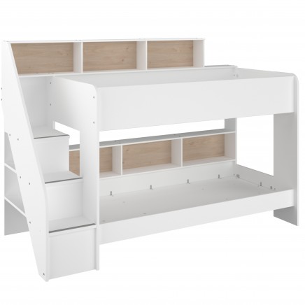 Litera Juvenil Fantasy Color Roble Jackson Y Blanco 245x171x111 cm