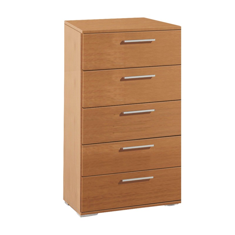 Cómoda clásica 5 cajones girada