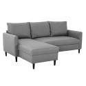 Sofá Chaise Longue Capri Reversible Color Gris 192 cm