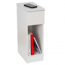 Mesita de Noche Slim Color Blanco 24x60 cm