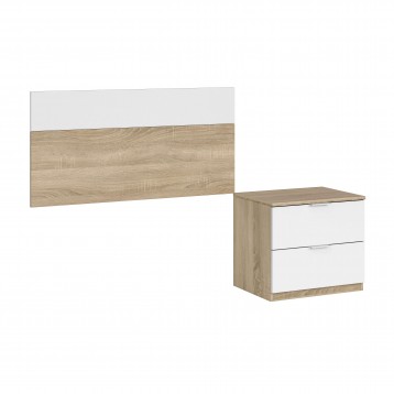 Pack Juvenil Blanco Artik y Roble Canadian Cabezal