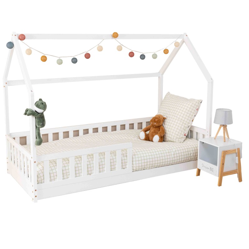 Cama Infantil Cabaña Bosco Color Blanco 90x190 cm Cama Infantil Cabaña Bosco Color Blanco 90x190 cm