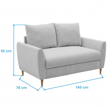 Pack Sofá Mave Gris Contas 1