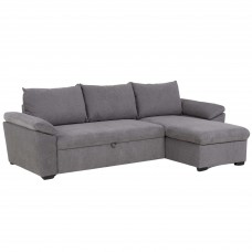 Sofá Cama Chaise Longue con Arcón Luis Gris Oscuro 248 cm