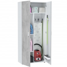 Armario Multiuso 2 Puertas Color Blanco Y Cemento 80x182 cm Armario Multiuso 2 Puertas Color Blanco Y Cemento 80x182 cm